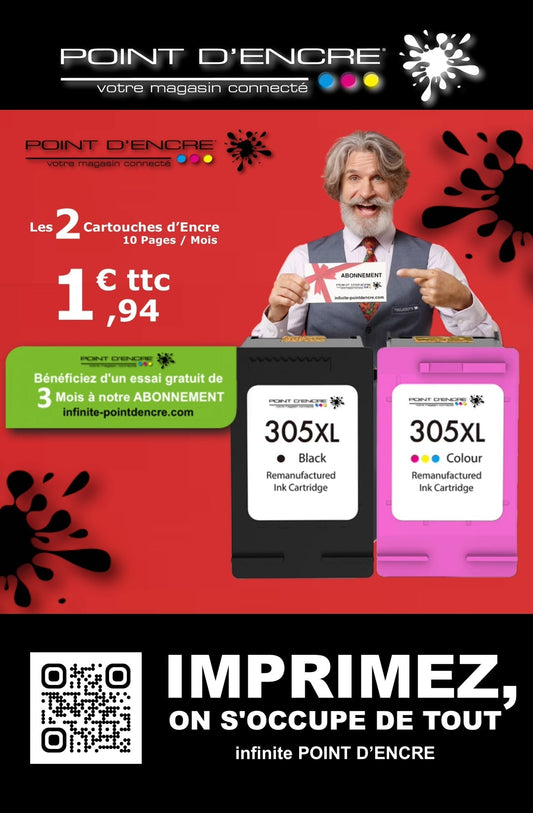 Aucun de nos clients infinite Point d’Encre ne rencontre de pannes avec ses cartouches 305 XL ! 🎉 pourquoi pas vous ?