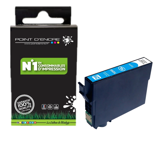 29XL - Fraise - CYAN - T2992 / T298 - Grande capacité de Marque Francaise POINT D'ENCRE Pour imprimante compatible EPSON (cee)
