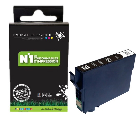 29XL - Fraise - NOIRE - T2991 / T2981 Grande capacité de Marque Francaise POINT D'ENCRE Pour imprimante compatible EPSON (cee)