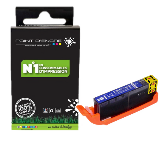 CLI-581XXL - VIOLET - Grande capacité de Marque Française POINT D'ENCRE Pour imprimante compatible CANON (cec)