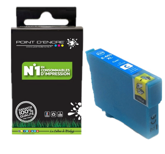 603XL - Etoile de mer - CYAN - Grande capacité de Marque Francaise POINT D'ENCRE Pour imprimante compatible EPSON (cee)