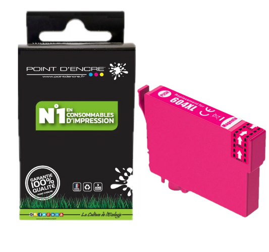 604XL - Ananas - MAGENTA - Grande capacité de Marque Francaise POINT D'ENCRE Pour imprimante compatible EPSON (cee)