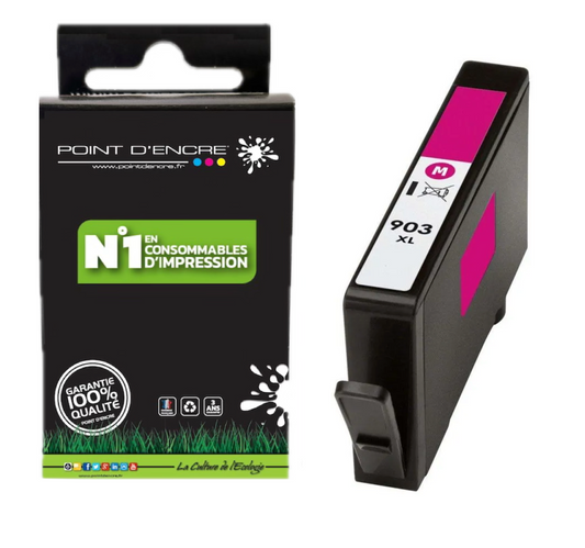 903XL - MAGENTA - Grande capacité de Marque Française POINT D'ENCRE Pour imprimante compatible HP (cehp)