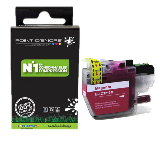 LC3213/LC3211XL - MAGENTA - Grande capacité de Marque Française POINT D'ENCRE Pour imprimante compatible BROTHER (ceb)