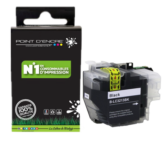 LC3213/LC3211XL - NOIR - Grande capacité de Marque Française POINT D'ENCRE Pour imprimante compatible BROTHER (ceb)