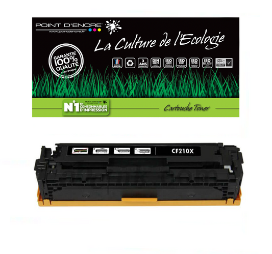CF210X / 131X - NOIR - Grande capacité Marque Francaise POINT D'ENCRE pour Imprimantes compatibles HP (clhp)