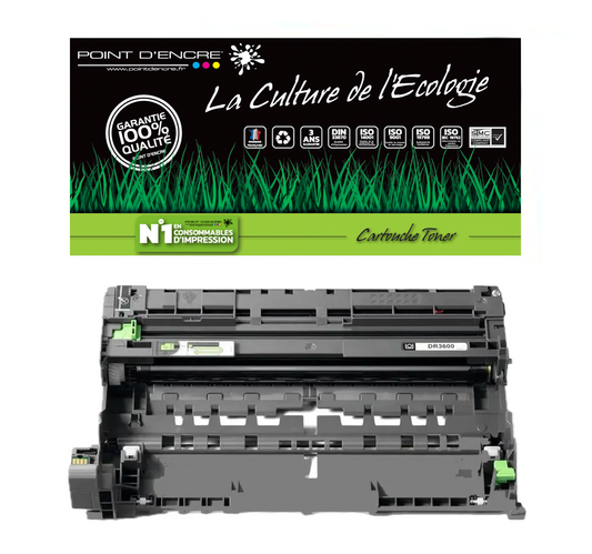 DR3600 - TAMBOUR - Grande capacité Marque Francaise POINT D'ENCRE pour Imprimantes compatibles Brother (clbr)