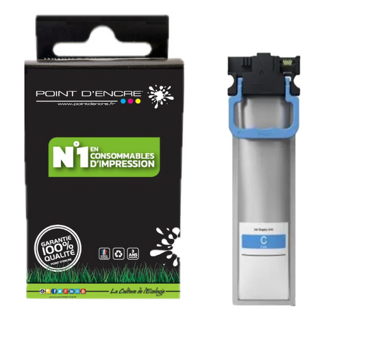 T9452/T9442 - CYAN - Grande capacité de Marque Française POINT D'ENCRE Pour imprimante compatible EPSON (cee)