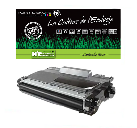 TN2220/TN2210/TN2010/TN450 - NOIR - Grande capacité Marque Francaise POINT D'ENCRE SU799A / SU810A pour Imprimantes compatibles Brother (clbr)