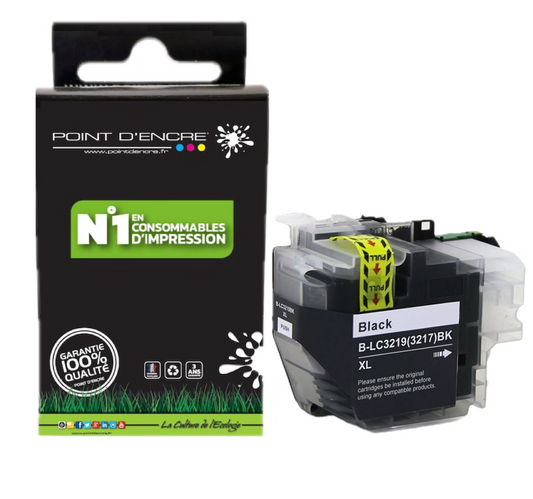 LC3219/LC3217XL - NOIR - Grande capacité de Marque Française POINT D'ENCRE Pour imprimante compatible BROTHER (ceb)