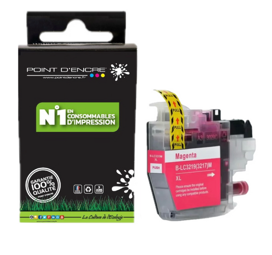 LC3219/LC3217XL - MAGENTA - Grande capacité de Marque Française POINT D'ENCRE Pour imprimante compatible BROTHER (ceb)