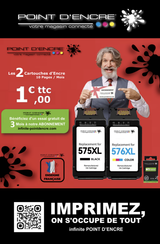 🌟 Améliorez Votre Impression avec les Cartouches 575 XL et 576 XL de Point D’Encre ! 🌟