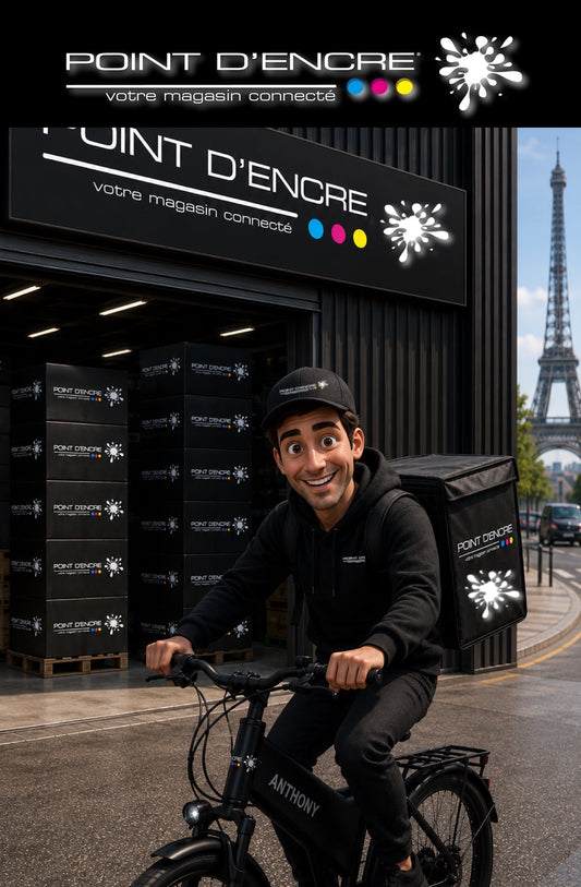 🚴‍♂️ POINT D’ENCRE : La livraison instantanée de cartouches et toners sur Paris et toute l’Île-de-France… avec une démarche écologique 🌱⚡