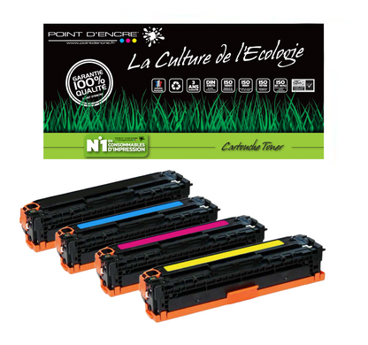 045H / 054H - 4 Cartouches NOIR / CYAN / MAGENTA / JAUNE - Grande capacité Marque Francaise POINT D'ENCRE pour Imprimantes compatibles Canon (clca)
