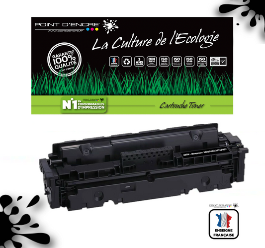 067H / 067 - NOIR - Grande capacité Marque Francaise POINT D'ENCRE pour Imprimantes compatibles Canon (clca)
