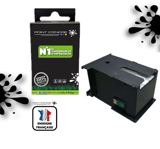 102 / C13T04D100 - COLLECTEUR D'ENCRE USAGÉE - Grande capacité de Marque Francaise POINT D'ENCRE Pour imprimante compatible EPSON (eep)