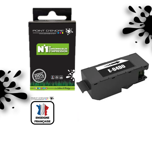 105 / C13T04D000 - COLLECTEUR D'ENCRE USAGÉE  - Grande capacité de Marque Francaise POINT D'ENCRE Pour imprimante compatible EPSON (eep)