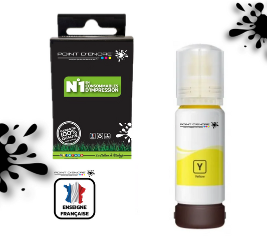 114 - JAUNE - Grande capacité de Marque Francaise POINT D'ENCRE Pour imprimante compatible EPSON (eep)