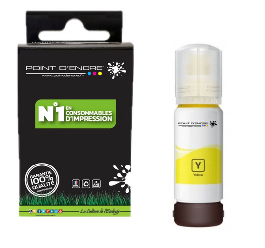 114 - JAUNE - Grande capacité de Marque Francaise POINT D'ENCRE Pour imprimante compatible EPSON (eep)