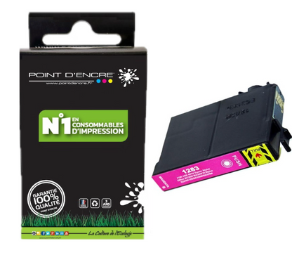 T1283 - Renard  - MAGENTA - Grande capacité de Marque Française POINT D'ENCRE Pour imprimante compatible EPSON (cee)