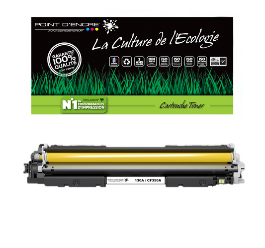 130A / CF350A - JAUNE - Grande capacité Marque Francaise POINT D'ENCRE pour Imprimantes compatibles HP (clhp)