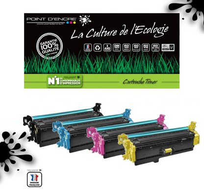203X / CF540X - NOIR / CYAN / MAGENTA / JAUNE - Grande capacité Marque Francaise POINT D'ENCRE pour Imprimantes compatibles HP (clhp)