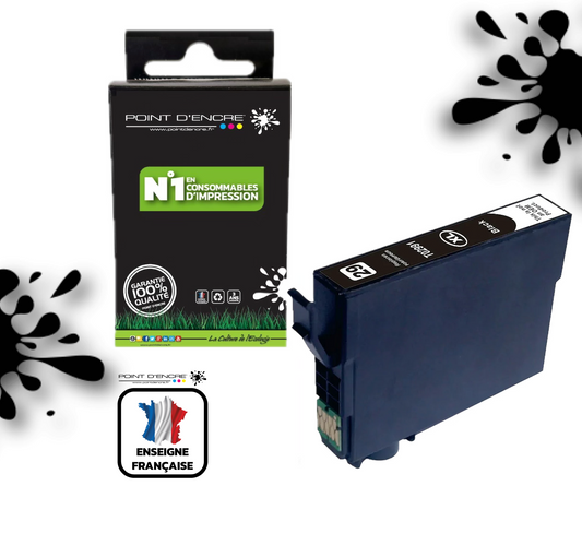 29XL - Fraise - NOIRE - T2991 / T2981 Grande capacité de Marque Francaise POINT D'ENCRE Pour imprimante compatible EPSON (cee)
