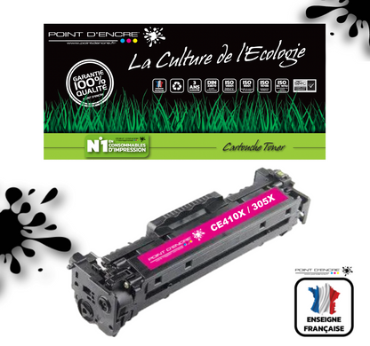 305X / CE410X - MAGENTA  - Grande capacité Marque Francaise POINT D'ENCRE pour Imprimantes compatibles HP (clhp)