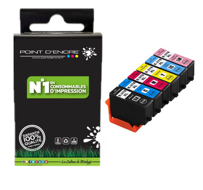378XL - écureuil - NOIR / CYAN / MAGENTA / JAUNE - pointdencre-pe - Grande capacité de Marque Francaise POINT D'ENCRE Pour imprimante compatible EPSON (eep)
