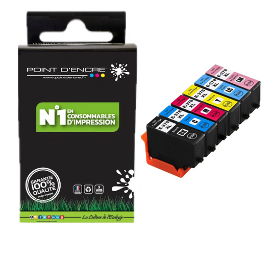 378XL - écureuil - NOIR / CYAN / MAGENTA / JAUNE - pointdencre-pe - Grande capacité de Marque Francaise POINT D'ENCRE Pour imprimante compatible EPSON (eep)