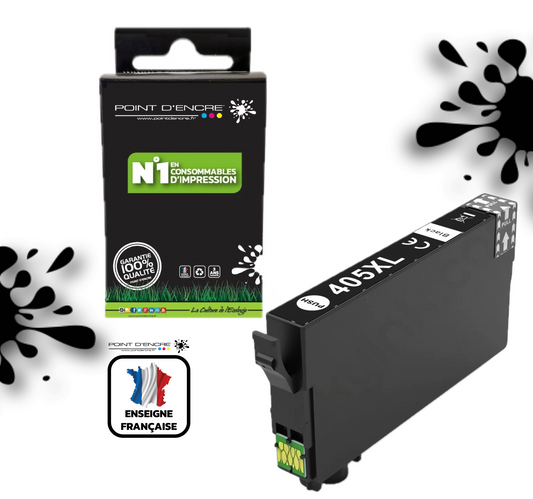 405XL - Valise - NOIR - Grande capacité de Marque Française POINT D'ENCRE Pour imprimante compatible EPSON (cee)