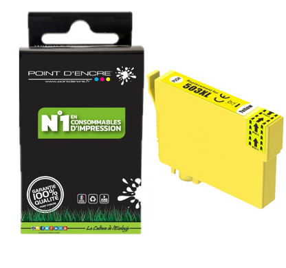 503XL - Piments - JAUNE - Grande capacité de Marque Française POINT D'ENCRE Pour imprimante compatible EPSON (cee)