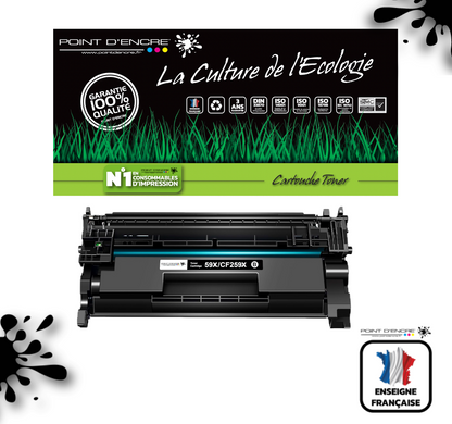 59X / CF259X - ABONNEMENT - NOIR - Grande capacité Marque Francaise POINT D'ENCRE pour Imprimantes compatibles HP (clhp)