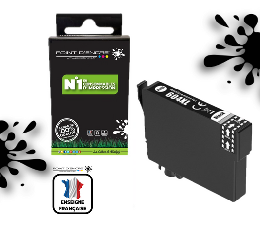 604XL - Ananas - NOIR - Grande capacité de Marque Francaise POINT D'ENCRE Pour imprimante compatible EPSON (cee)
