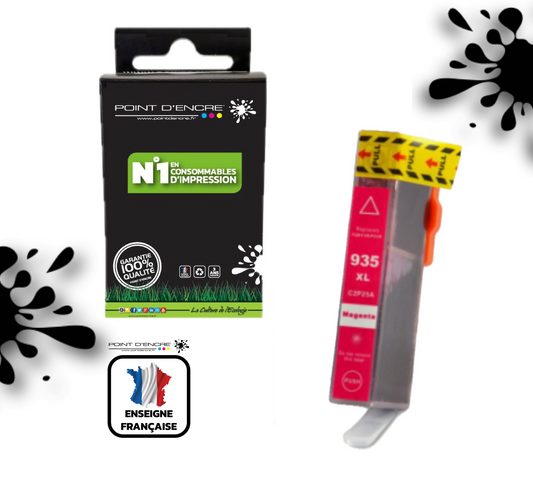 935XL - MAGENTA - Grande capacité de Marque Française POINT D'ENCRE Pour imprimante compatible HP (cehp)