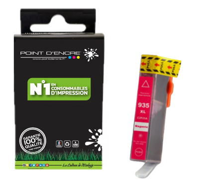 935XL - MAGENTA - Grande capacité de Marque Française POINT D'ENCRE Pour imprimante compatible HP (cehp)