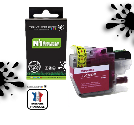 LC3213/LC3211XL - MAGENTA - Grande capacité de Marque Française POINT D'ENCRE Pour imprimante compatible BROTHER (ceb)