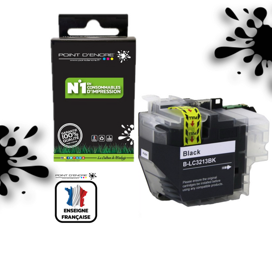 LC3213/LC3211XL - NOIR - Grande capacité de Marque Française POINT D'ENCRE Pour imprimante compatible BROTHER (ceb)