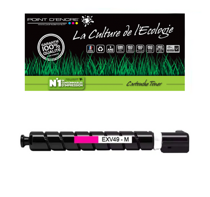 C-EXV49 - MAGENTA 8526B002 - Grande capacité Marque Francaise POINT D'ENCRE pour Imprimantes compatibles Brother (clc)