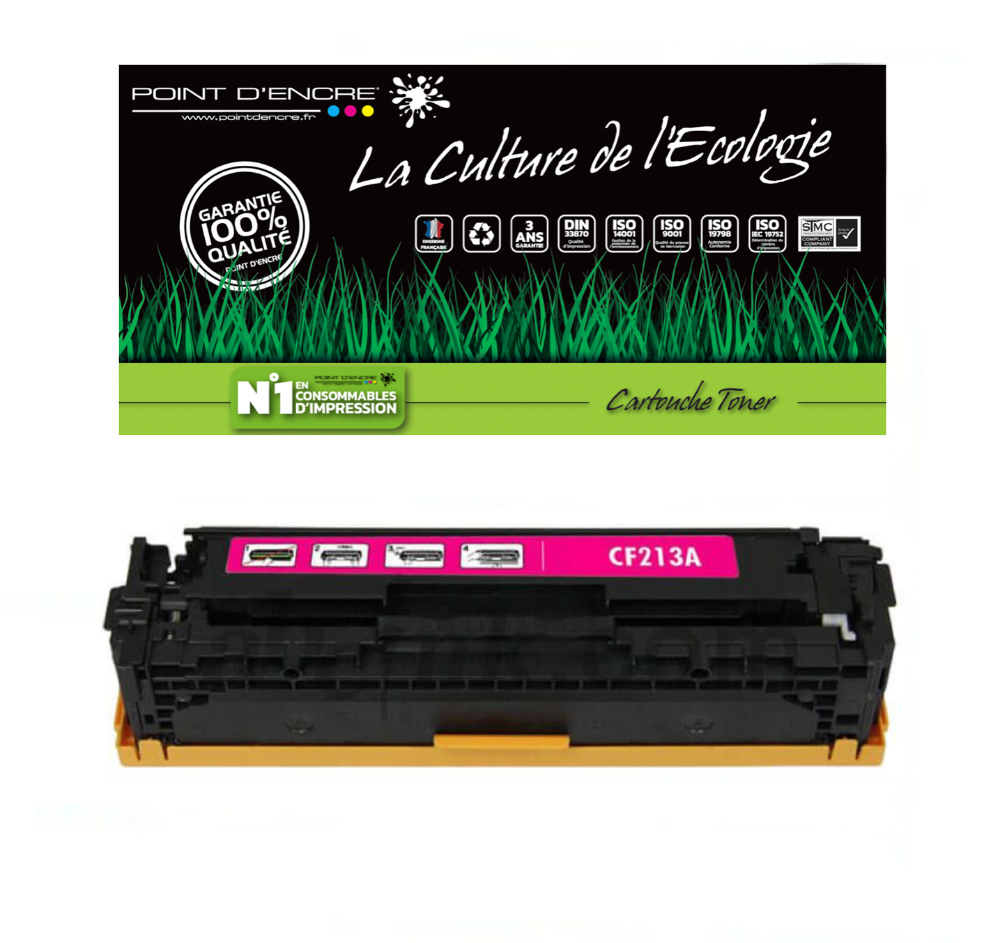 CF210X / 131X - MAGENTA - Grande capacité Marque Francaise POINT D'ENCRE pour Imprimantes compatibles HP (clhp)