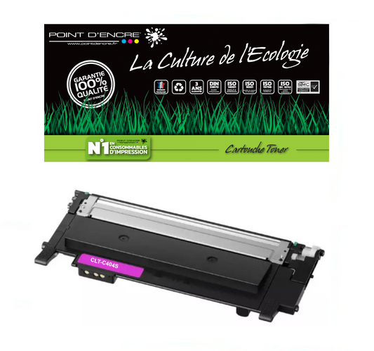 CLT-C404S - MAGENTA  - Grande capacité Marque Francaise POINT D'ENCRE - pour Imprimantes compatibles Samsung (clsa)