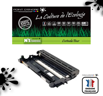DR2200 / DR450 - NOIR - Grande capacité Marque Francaise POINT D'ENCRE SU799A / SU810A/ TN2220/TN2210/TN2010/TN450 pour Imprimantes compatibles Brother (clbr)