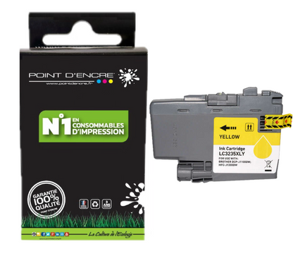 LC3235XL / LC3233 - JAUNE - Grande capacité de Marque Française POINT D'ENCRE Pour imprimante compatible BROTHER (ceb)