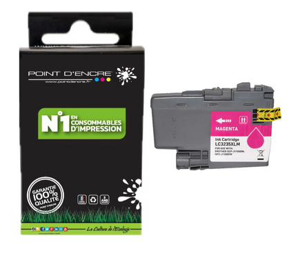 LC3235XL / LC3233 - MAGENTA - Grande capacité de Marque Française POINT D'ENCRE Pour imprimante compatible BROTHER (ceb)