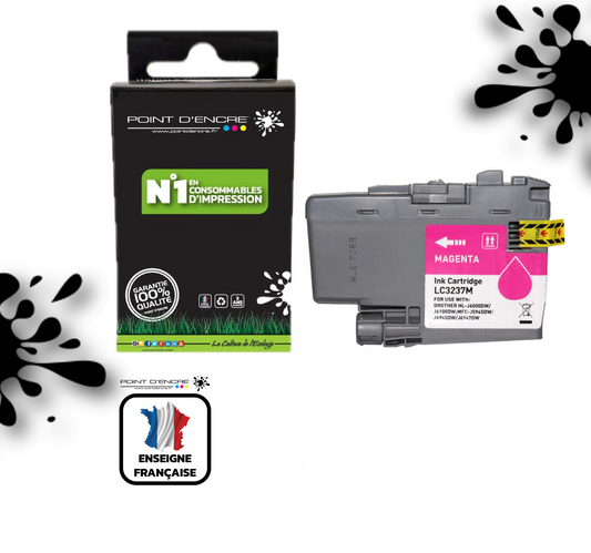 LC3237 - MAGENTA - Grande capacité de Marque Française POINT D'ENCRE Pour imprimante compatible BROTHER (ceb)