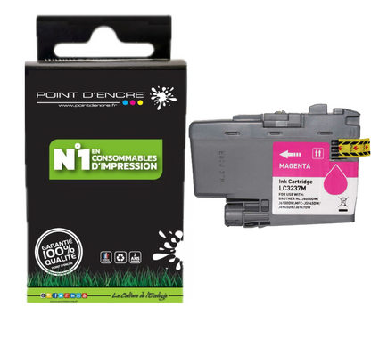 LC3237 - MAGENTA - Grande capacité de Marque Française POINT D'ENCRE Pour imprimante compatible BROTHER (ceb)