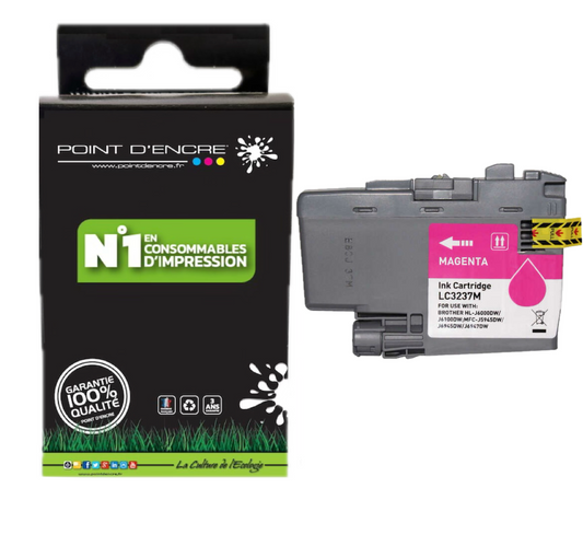 LC3237 - MAGENTA - Grande capacité de Marque Française POINT D'ENCRE Pour imprimante compatible BROTHER (ceb)