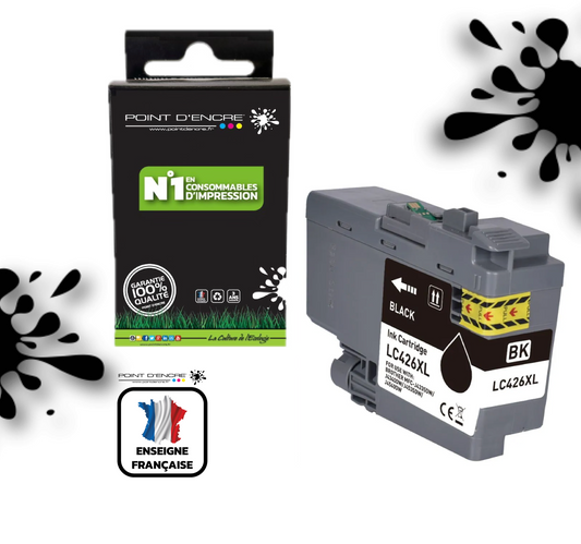 LC426XL - NOIR - Grande capacité de Marque Française POINT D'ENCRE Pour imprimante compatible BROTHER (ceb)