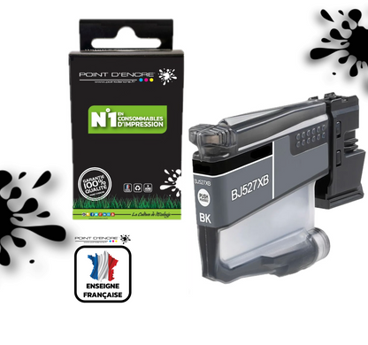 LC527XL - NOIR - Grande capacité de Marque Française POINT D'ENCRE Pour imprimante compatible BROTHER (ceb)