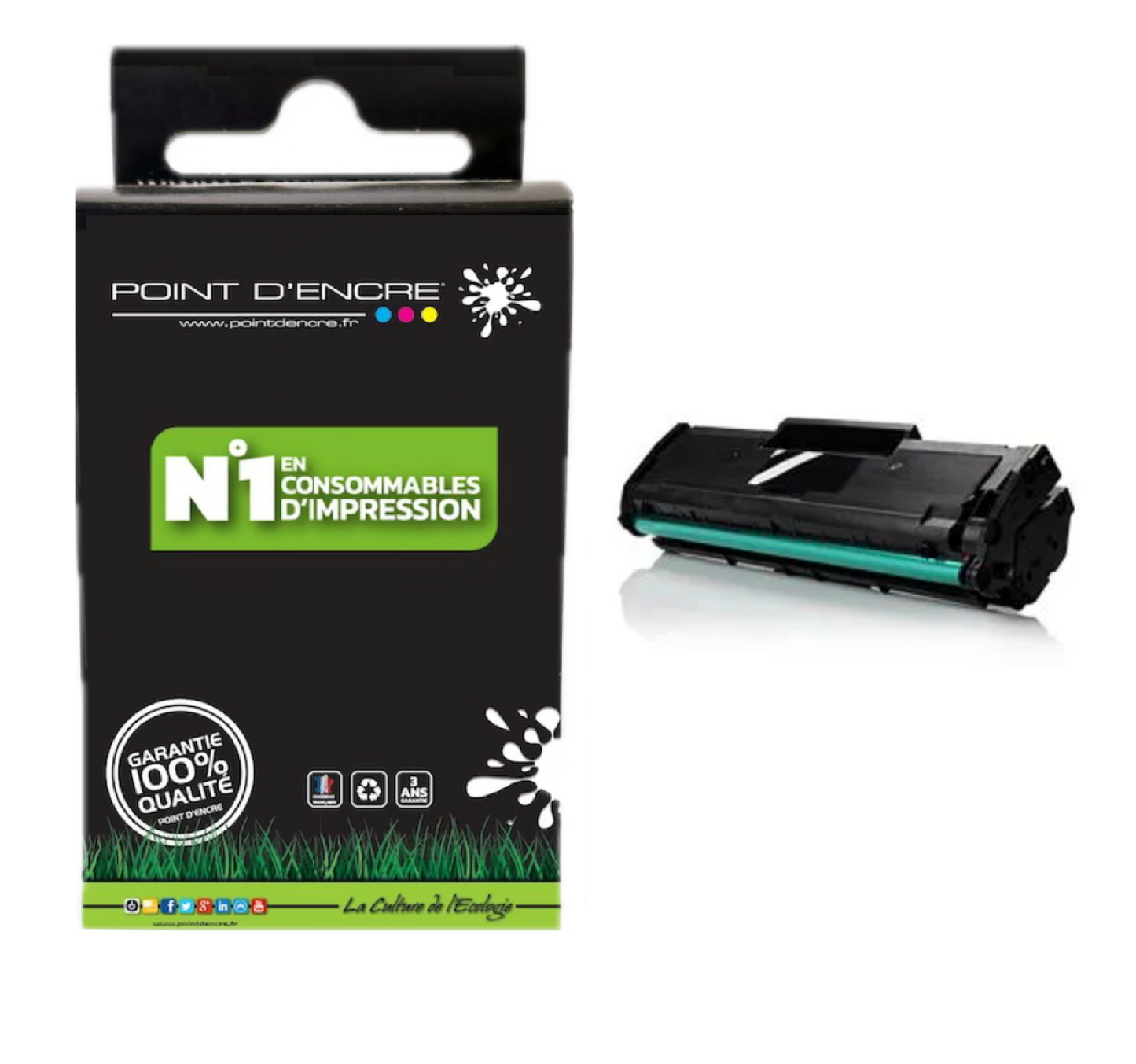 MLT-D101S / 101- NOIR - Grande capacité Marque Francaise POINT D'ENCRE SU799A / SU810A pour Imprimantes compatibles Samsung (clsa)